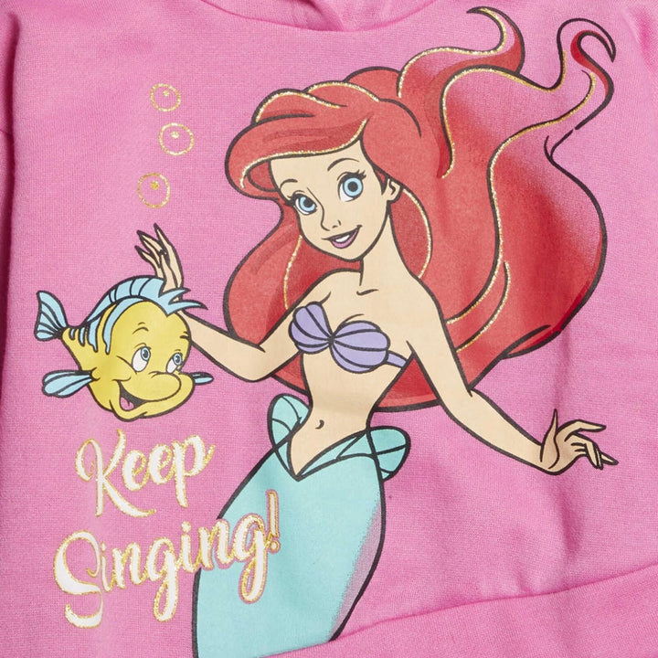 Conjunto de sudadera con capucha y leggings cruzados Princess Ariel