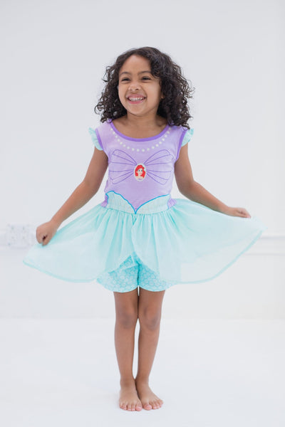 Disney Princess Ariel Romper With Skirt Overlay - imagikids