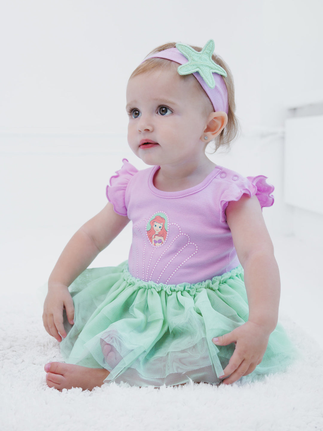 disney princess dresses for infants Disney Princess Infant Outfit: Baby Girl Ruffle Long Sleeve Play Dress, Size 3-24M