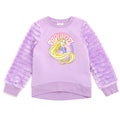Disney Princess Fleece Pullover Sweatshirt with Faux Fur Sleeves Toddler to Big Kid
