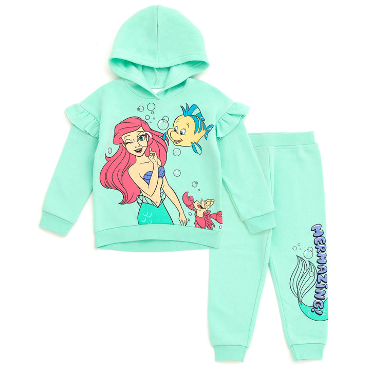 Disney Princess Little Mermaid Pullover Hoodie and Jogger Pants Outfit Set