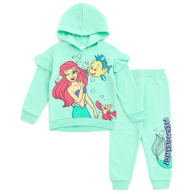 Disney Princess Little Mermaid Pullover Hoodie and Jogger Pants Outfit Set