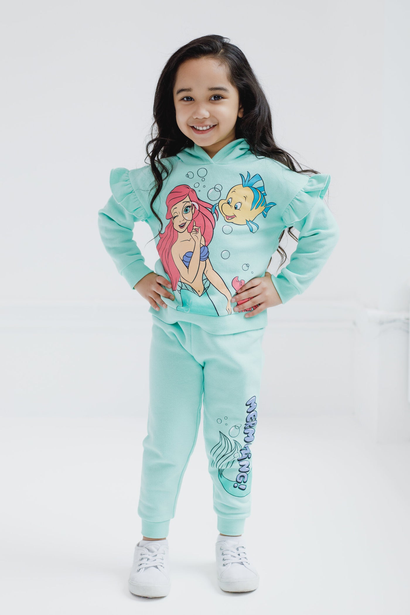 Disney Princess Little Mermaid Pullover Hoodie and Jogger Pants Outfit Set