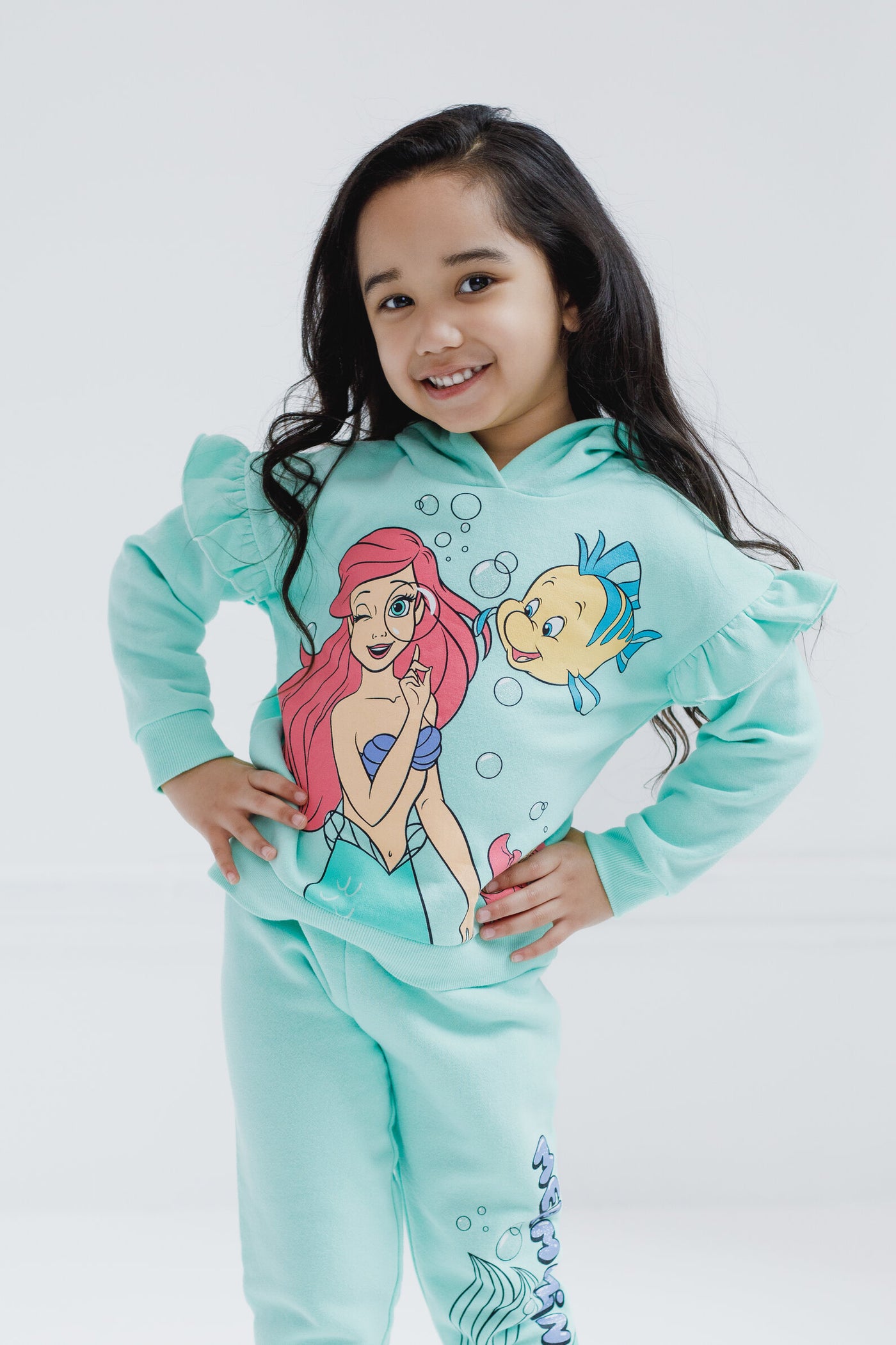 Disney Princess Little Mermaid Pullover Hoodie and Jogger Pants Outfit Set