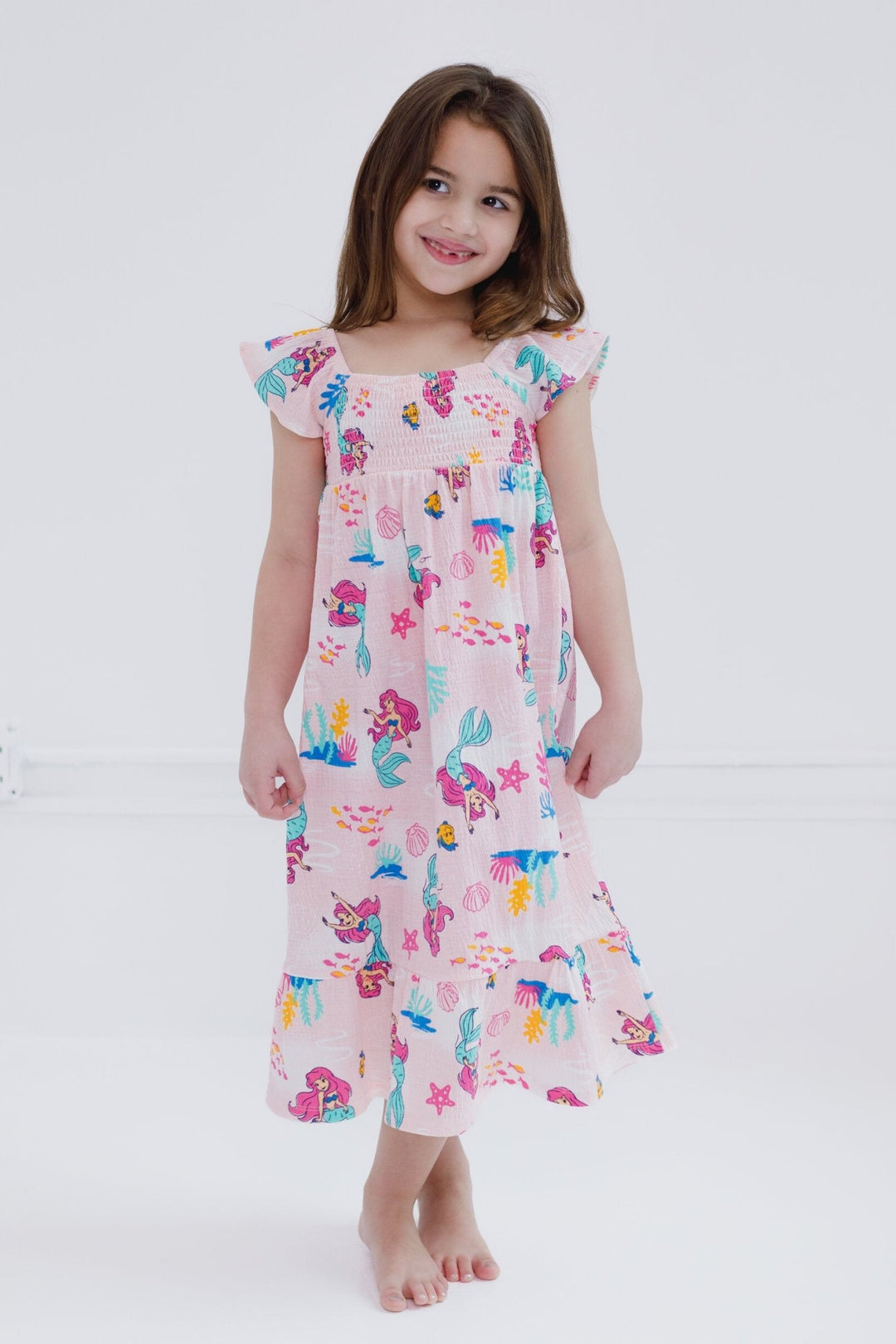 Disney Princess Little Mermaid Smocked Dress Disney Princess Little Mermaid Smocked Dress
