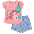 Disney Princess Little Mermaid T-Shirt and Chambray Shorts Outfit Set