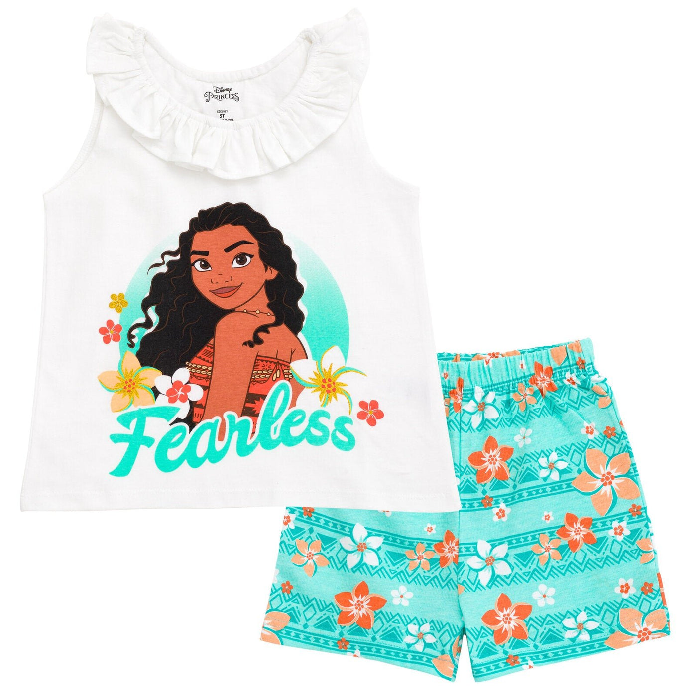 Disney Princess Moana Tank Top and French Terry Shorts Outfit Set - imagikids