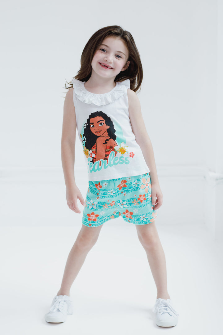 Disney Princess Moana Tank Top and French Terry Shorts Outfit Set