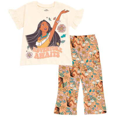 Disney Princess Pocahontas T-Shirt and Flare Leggings Outfit Set - imagikids