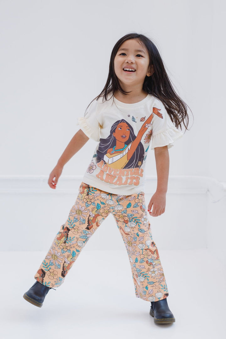 Disney Princess Pocahontas T-Shirt and Flare Leggings Outfit Set - imagikids