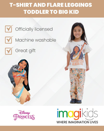 Disney Princess Pocahontas T-Shirt and Flare Leggings Outfit Set - imagikids