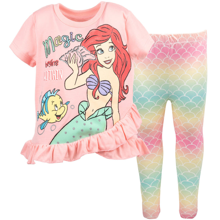 Disney Princess T-Shirt and Leggings Outfit Set