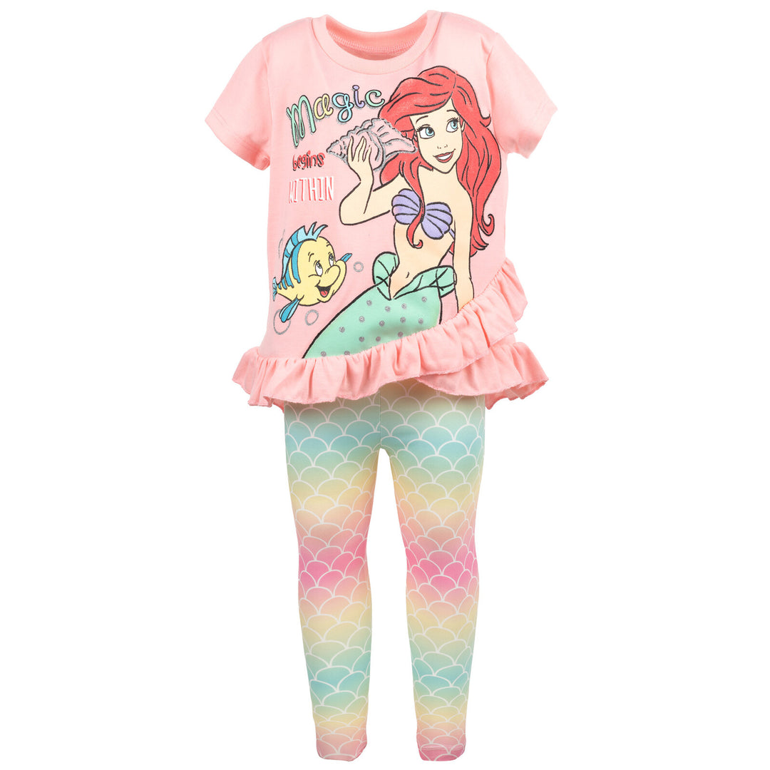 Disney Princess T-Shirt and Leggings Outfit Set