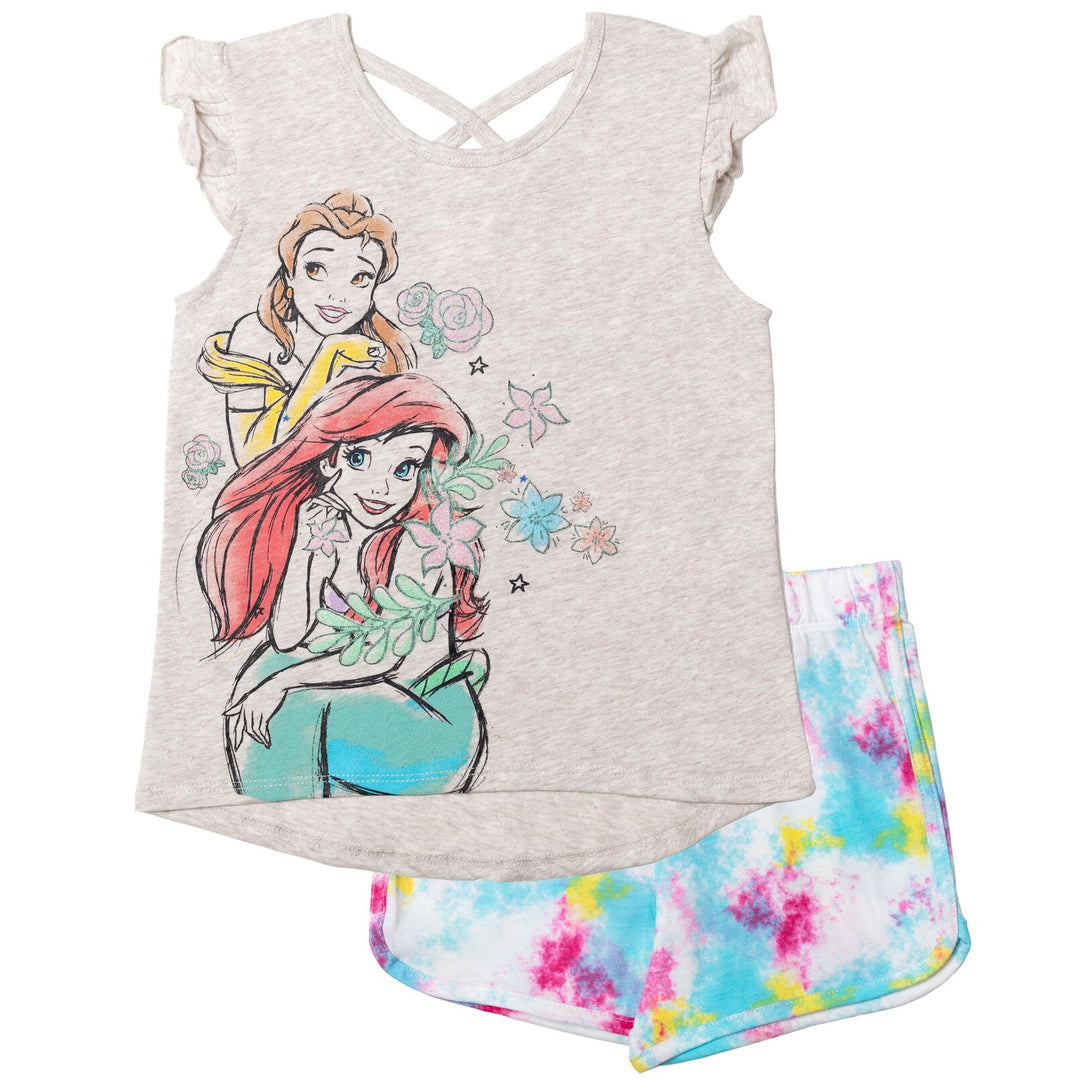 Princess 3 Piece Outfit Set: T-Shirt Legging Shorts