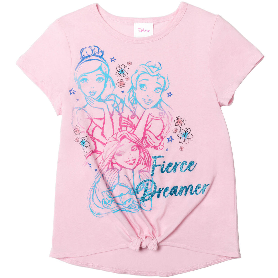 Princess 3 Piece Outfit Set: T-Shirt Legging Shorts