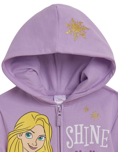 Disney Princess Rapunzel Fleece Zip Up Hoodie Dress - imagikids