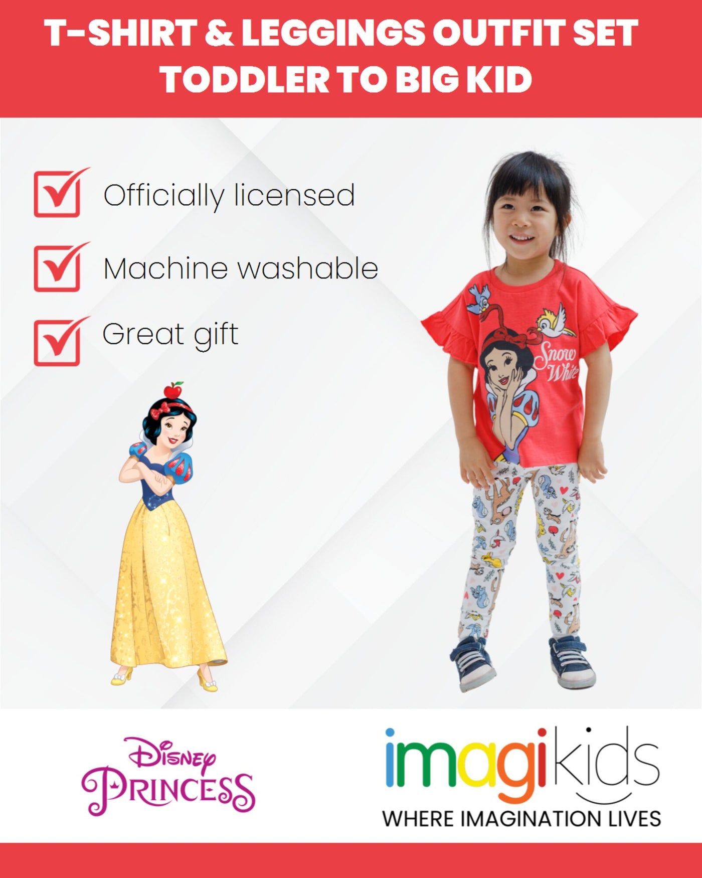 Disney Princess Snow White T-Shirt and Capri Leggings Outfit Set