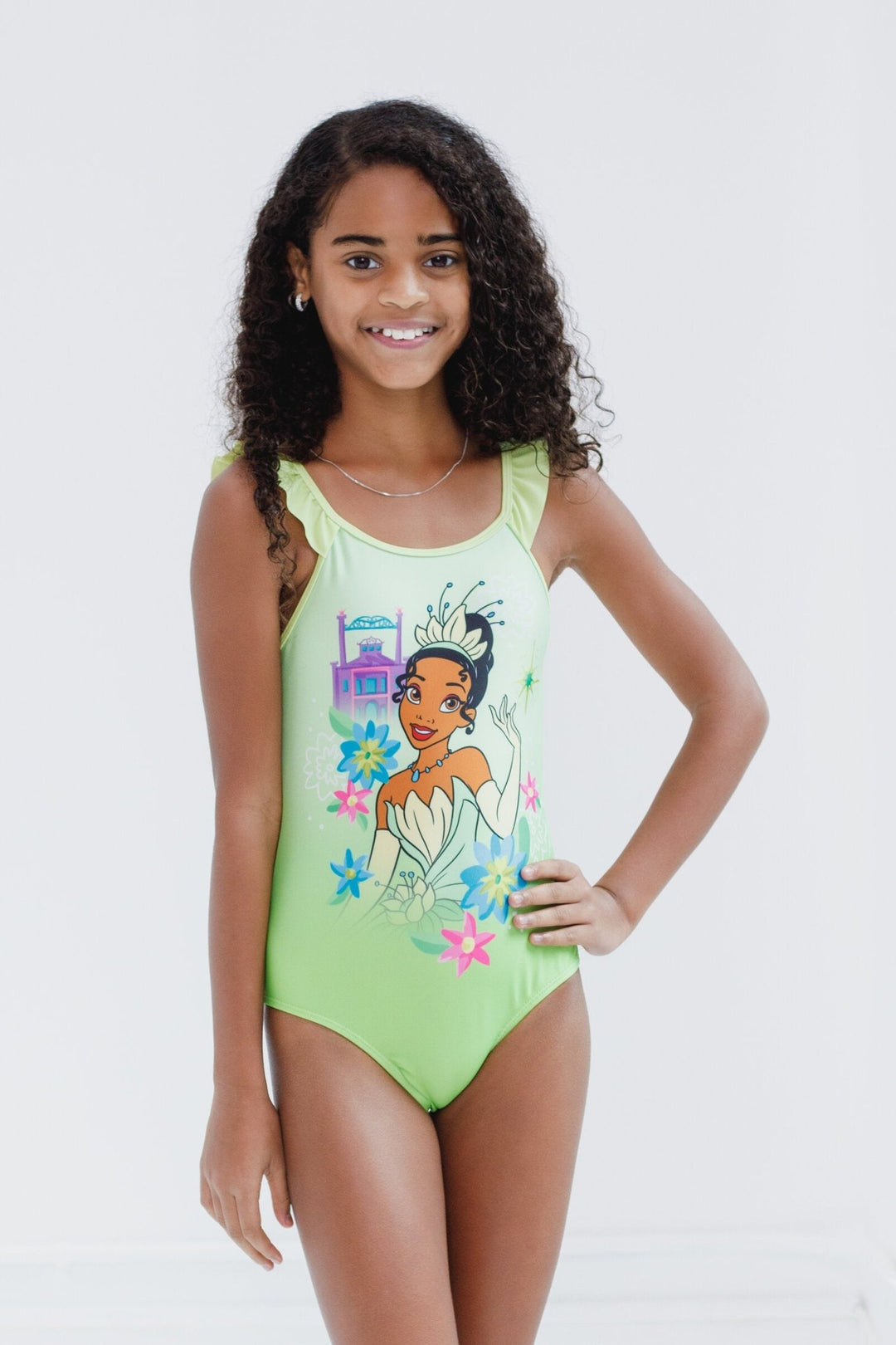 Disney Princess Tiana UPF 50+ One Piece Bathing Suit - imagikids