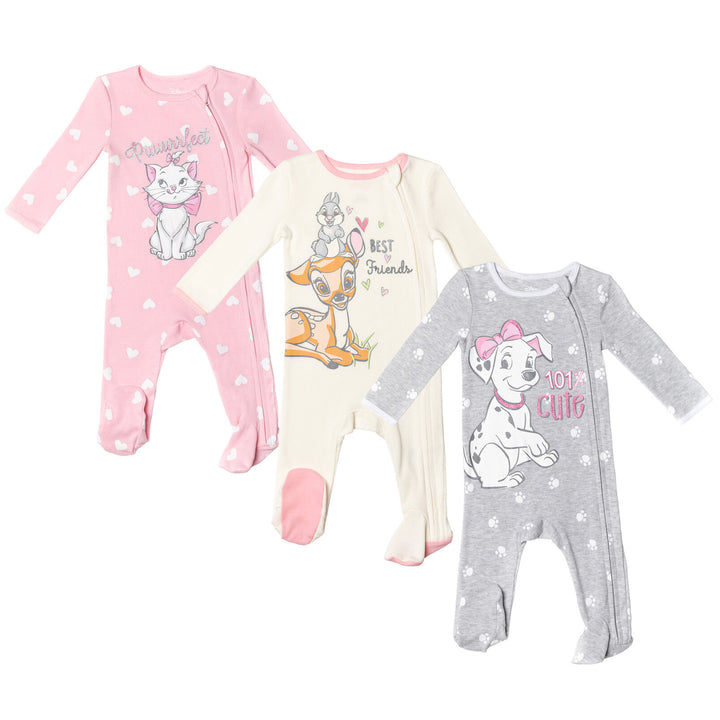 Classics Disney Classics 3 Pack Zip-Up Long Sleeve Sleep N' Play Coverall