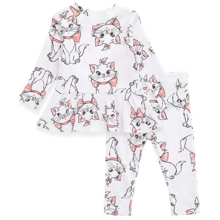 Disney The Aristocats Marie Peplum T-Shirt and Pants Outfit Set - imagikids