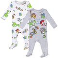 Disney Pixar Toy Story 2 Pack Zip Up Sleep N' Play Coveralls