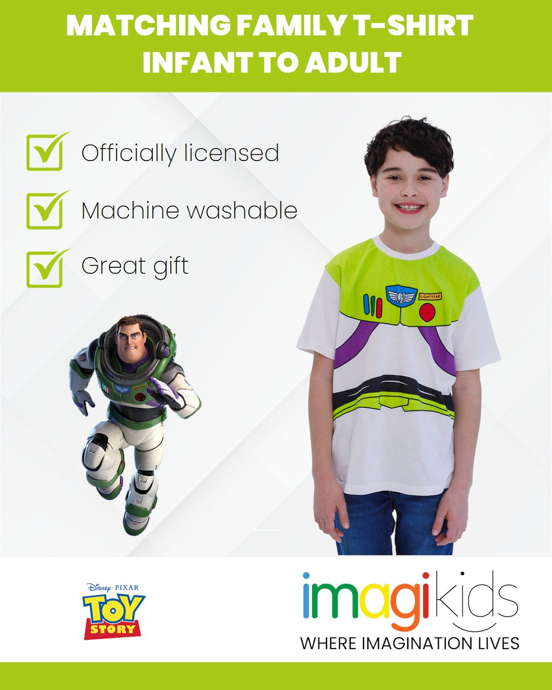 Disney Toy Story Buzz Lightyear Matching Family Cosplay T - Shirt - imagikids