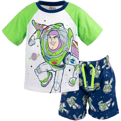 Disney Toy Story Buzz Lightyear T-Shirt and French Terry Shorts Outfit Set