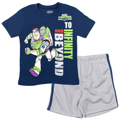 Disney Toy Story Buzz Lightyear T-Shirt and Mesh Shorts Outfit Set