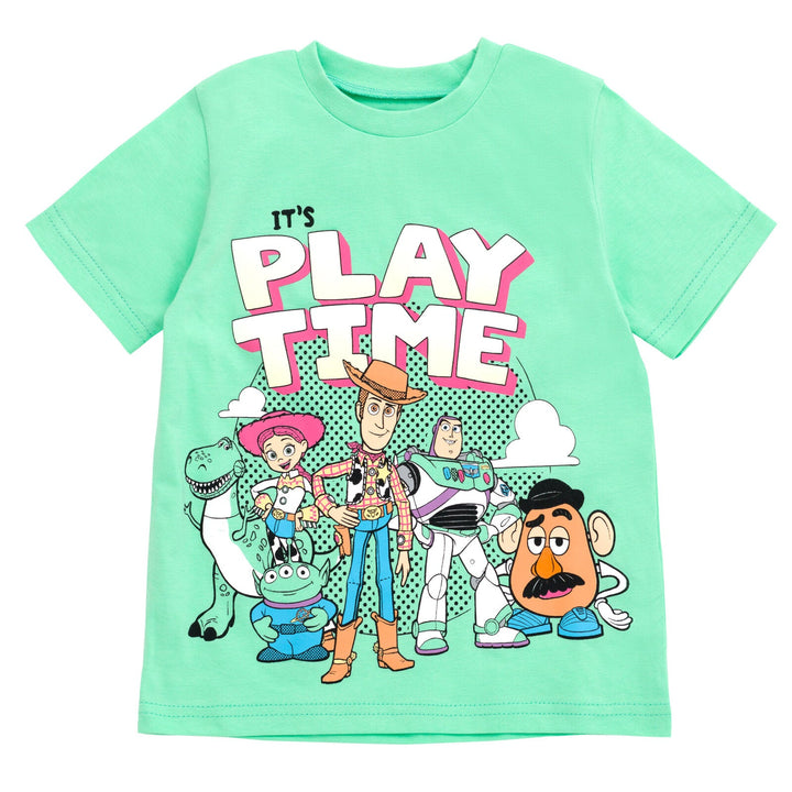 Disney Toy Story T - Shirt Tank Top and French Terry Shorts 3 Piece Outfit Set - imagikids