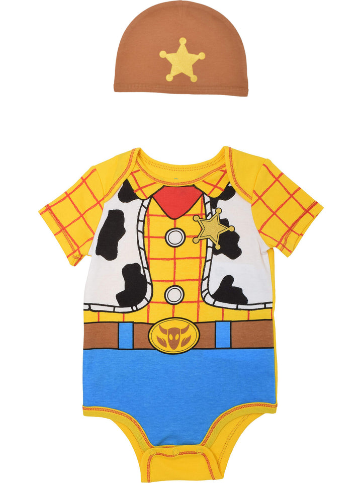 Disney Toy Story Woody Cosplay Bodysuit Hat and Bib 3 Piece