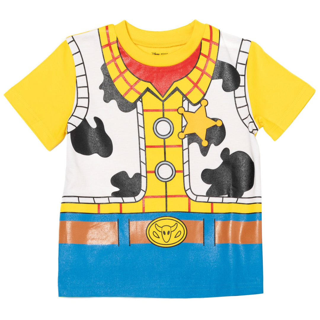 Disney Toy Story Woody Cosplay T-Shirt and Mesh Shorts Outfit Set - imagikids