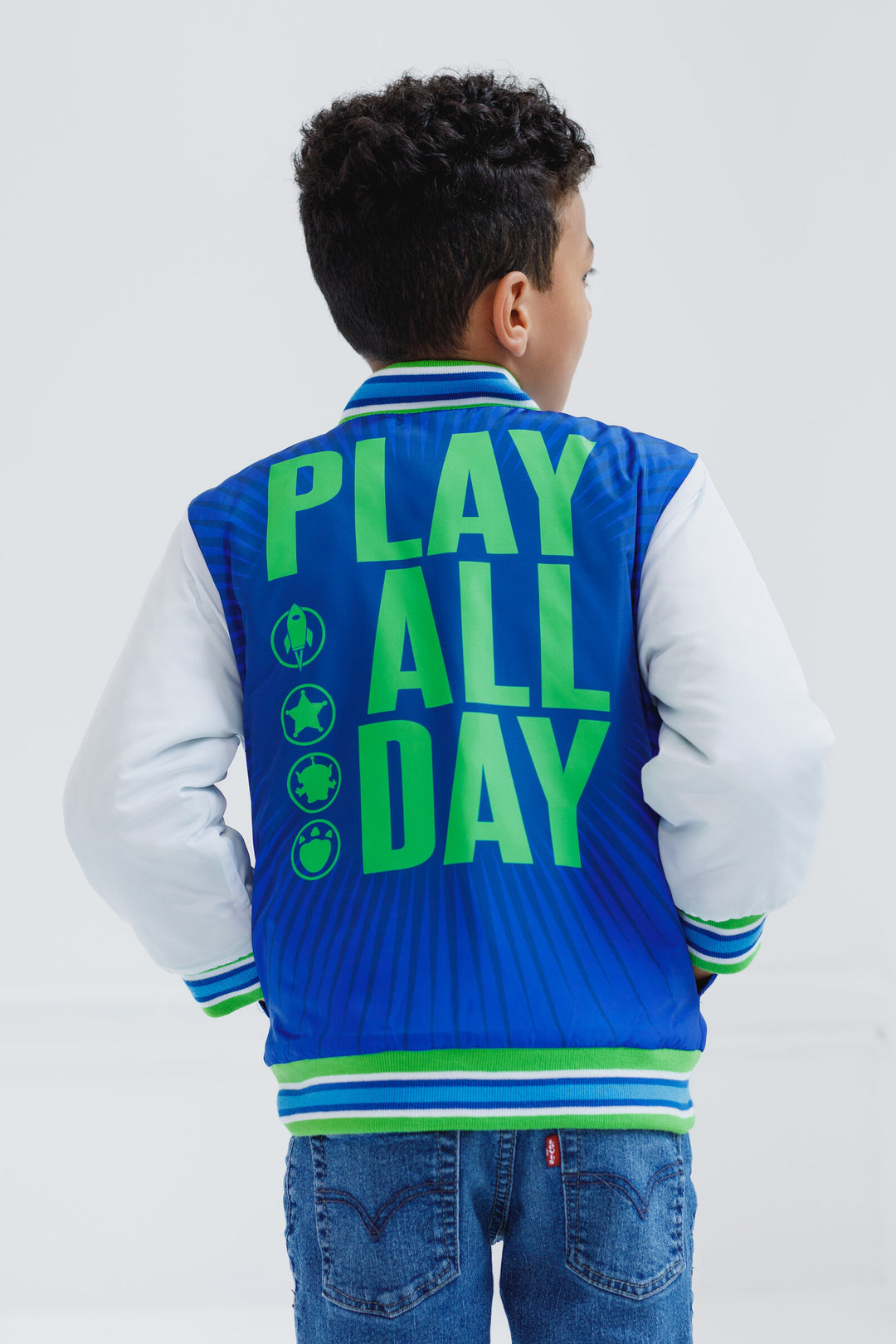 Disney Toy Story Zip Up Varsity Bomber Jacket