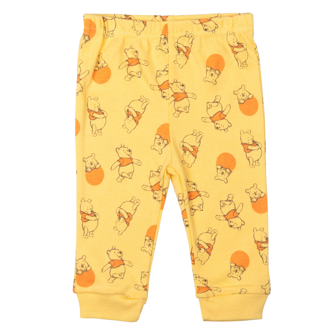 Winnie the Pooh 4 Piece Outfit Set: Bodysuit Pants Bib Hat