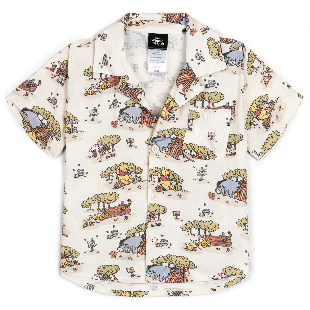 disney dress shirt Disney Winnie the Pooh Button Down Dress Shirt 18 Months