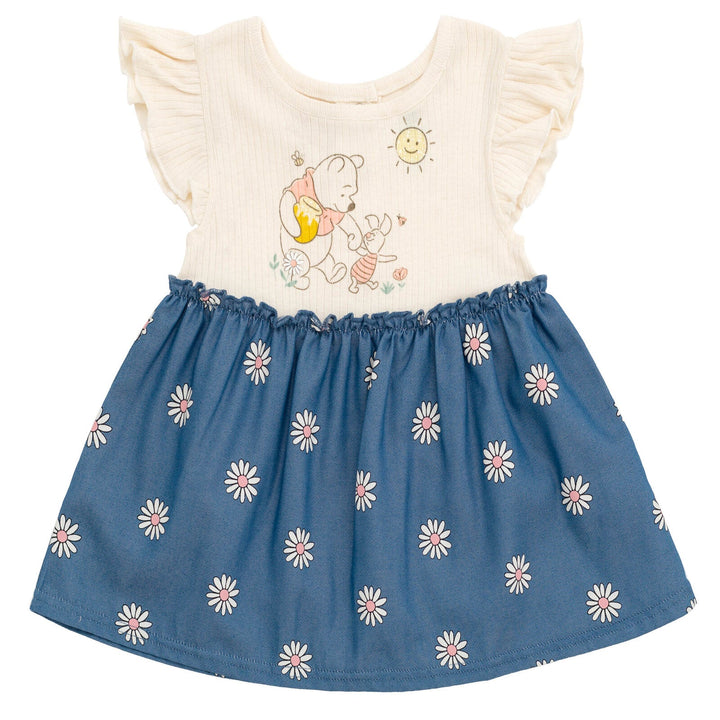 Disney Winnie the Pooh Chambray Dress and Diaper Cover Outfit Set - imagikids