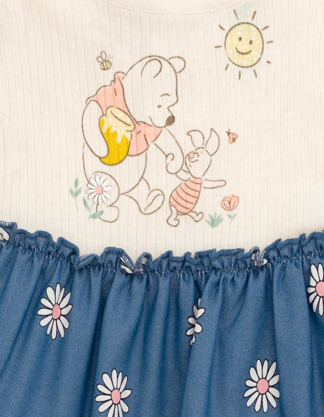 Disney Winnie the Pooh Chambray Dress and Diaper Cover Outfit Set - imagikids