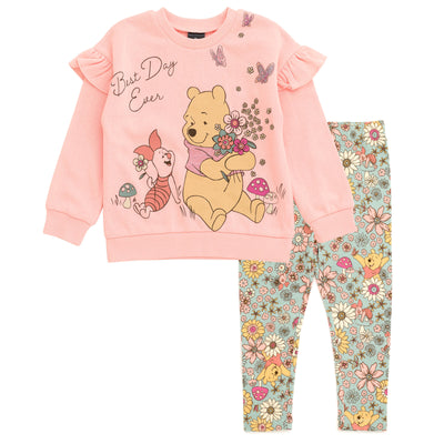 Disney Winnie the Pooh Fleece Sweatshirt and Leggings Outfit Set