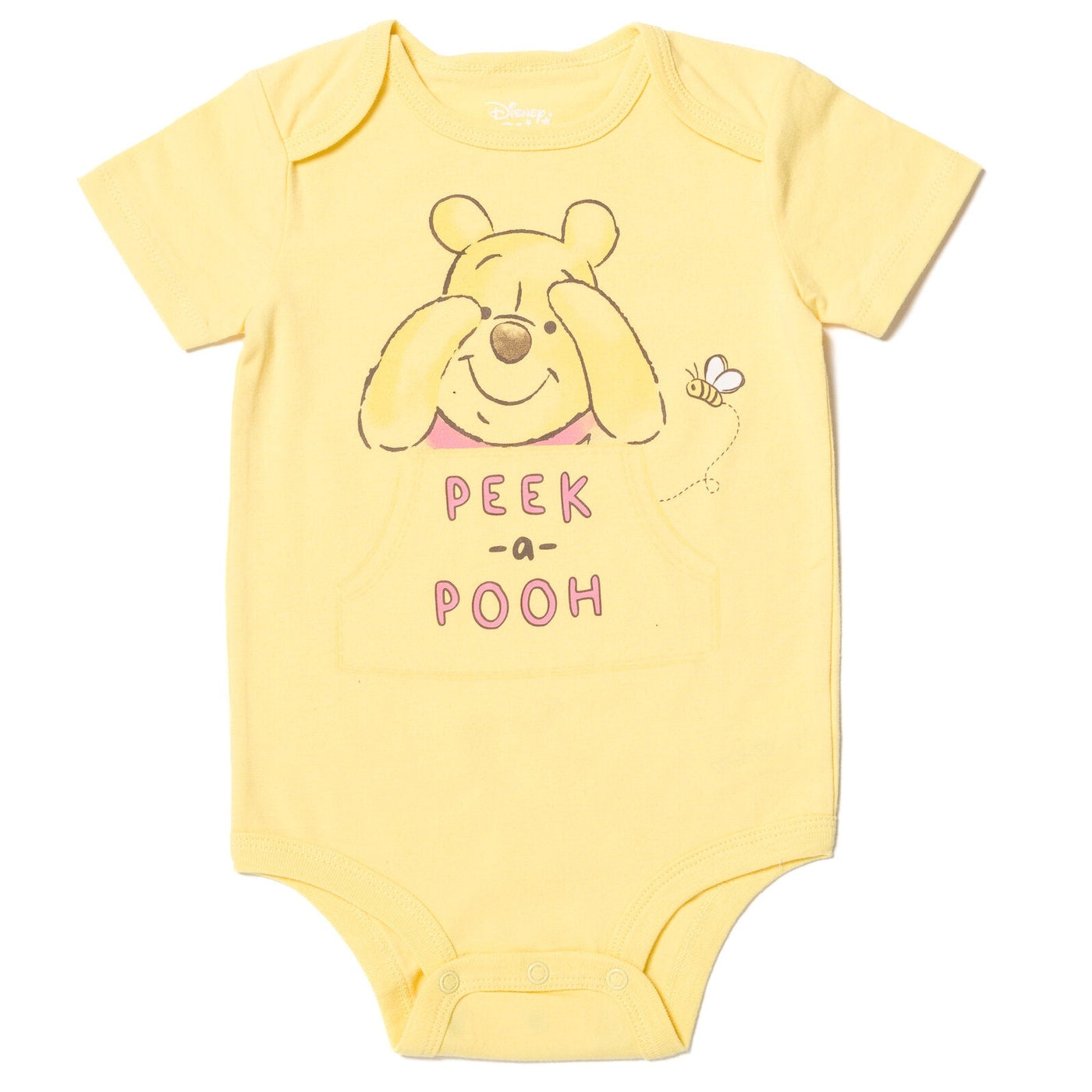 Disney Winnie the Pooh Mickey Mouse 4 Pack Cuddly Snap Bodysuits - imagikids