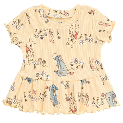 Disney Winnie the Pooh Peplum T-Shirt and Bike Shorts Outfit Set - imagikids