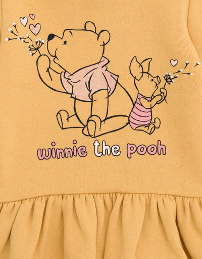 Disney Winnie the Pooh Pullover Peplum Fleece Hoodie and Leggings Outfit Set