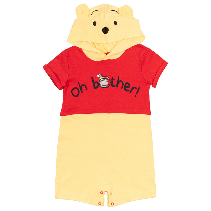 Winnie the Pooh Hooded Costume Short Sleeve Romper