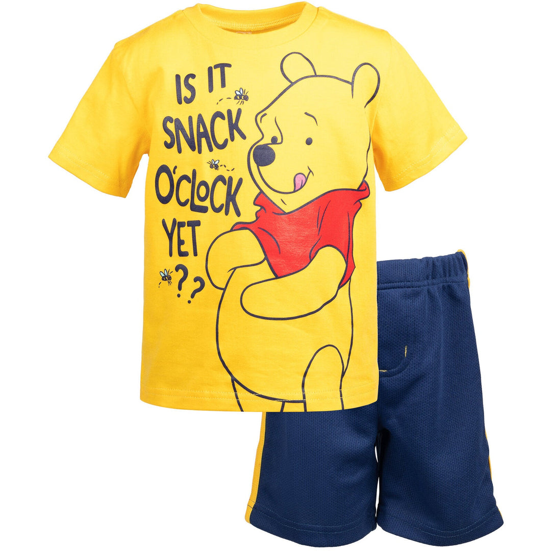 Disney Winnie the Pooh T-Shirt and Mesh Shorts Outfit Set - imagikids