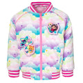 Dreamworks Gabby's Dollhouse Girls Varsity Zip Up Bomber Jacket Toddler to Big Kid