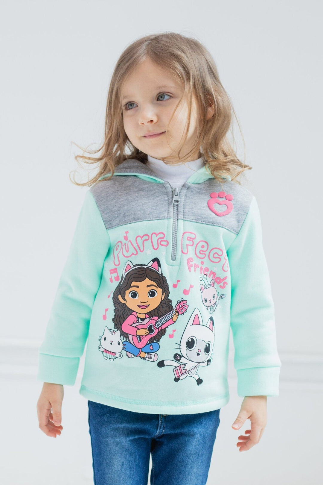 Dreamworks Gabby's Dollhouse Fleece Half Zip Hoodie - imagikids