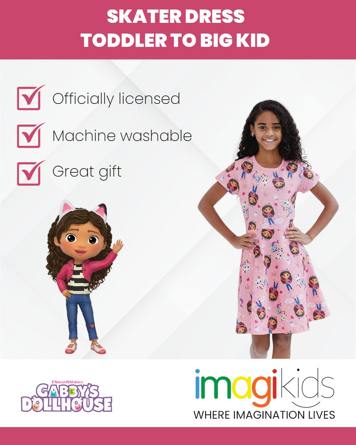 Dreamworks Gabby's Dollhouse French Terry Skater Dress - imagikids