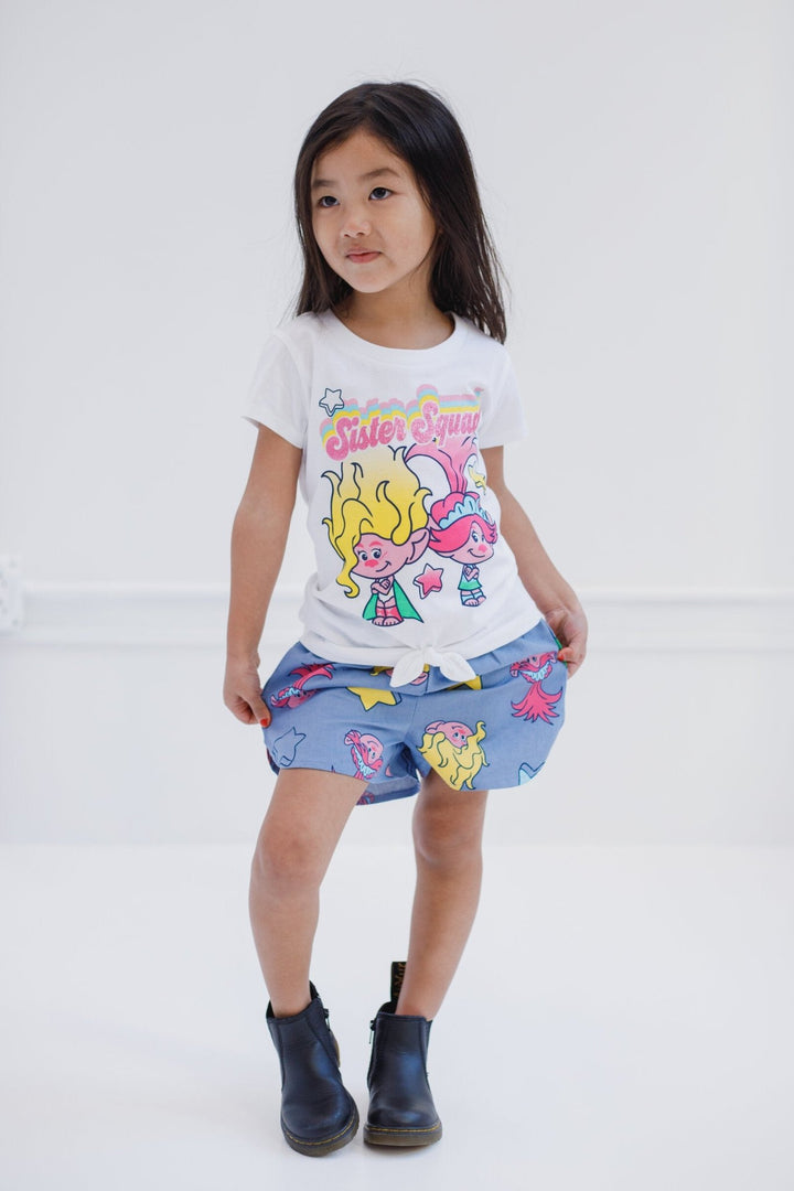 DreamWorks Trolls T-Shirt and Chambray Shorts Outfit Set - imagikids