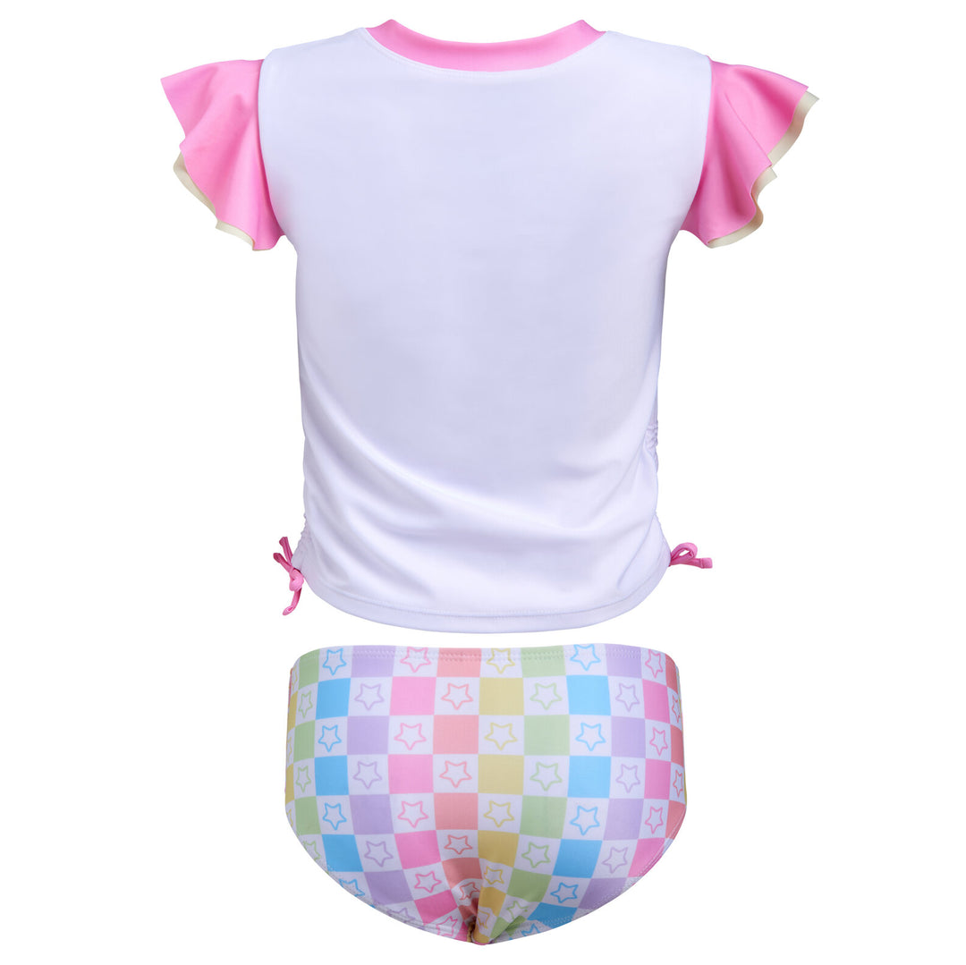 DreamWorks Trolls UPF 50+ Rash Guard and Bikini Bottom Swimsuit Set