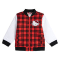 Hello Kitty Girls' Varsity Bomber Jacket Red Plaid