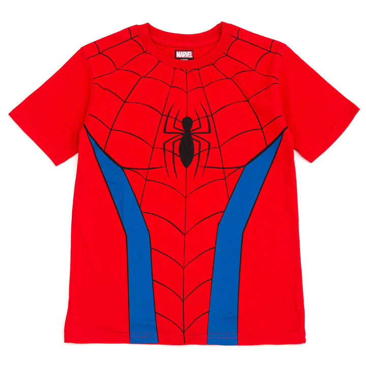 Marvel Spider-Man Cosplay Short Sleeve T-Shirt Bright Red