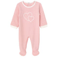 Cozeeme Baby Girls' Footed One Piece Sleep N' Play Pink White Hearts